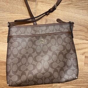 Coach Brown Signature Crossbody Bag